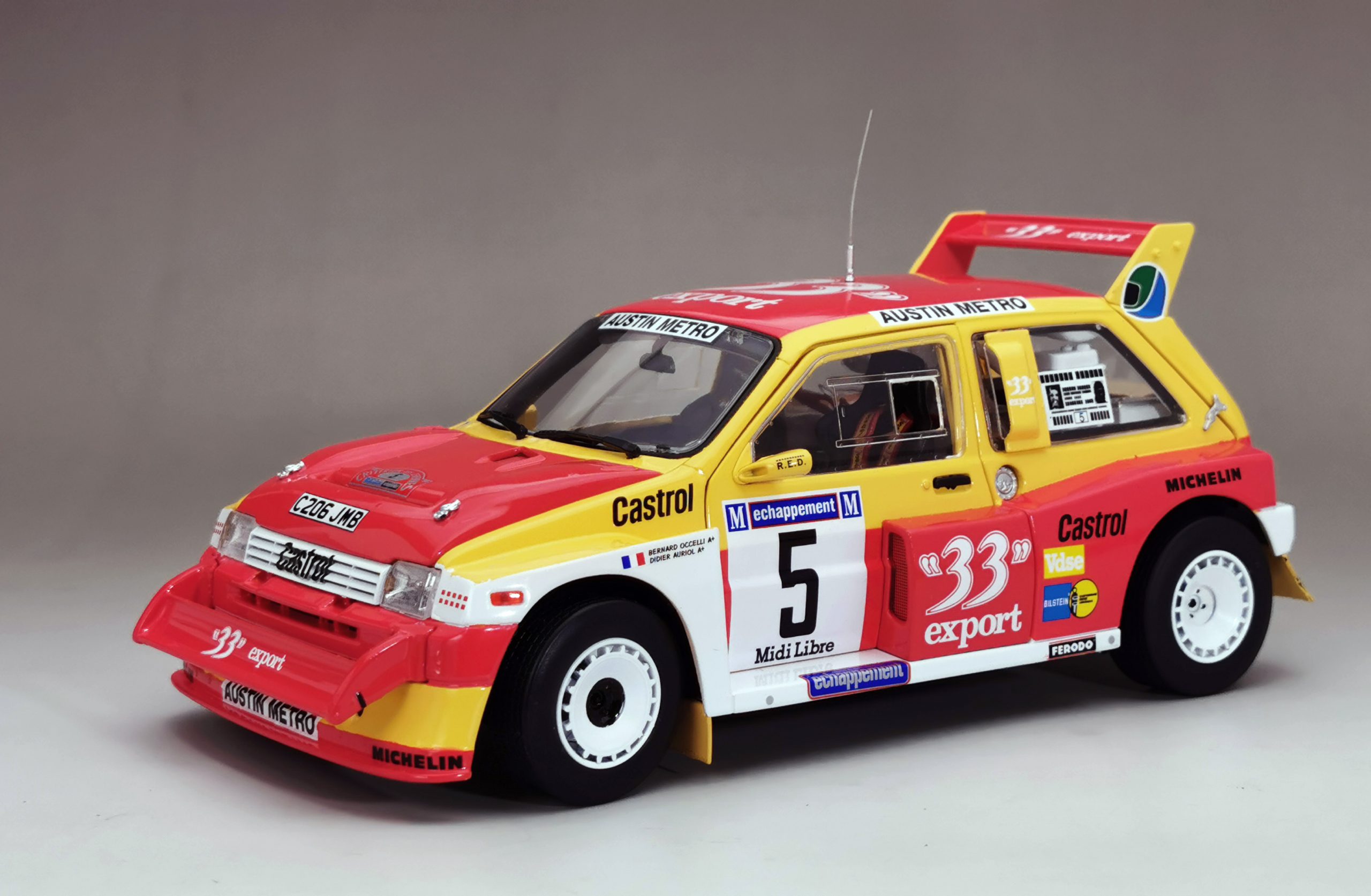 Sunstar 5541 1/18 MG Metro 6R4 – #5 D.Auriol / B. Occelli – Winner Critérium des Cévennes 1986-Left Hand OO