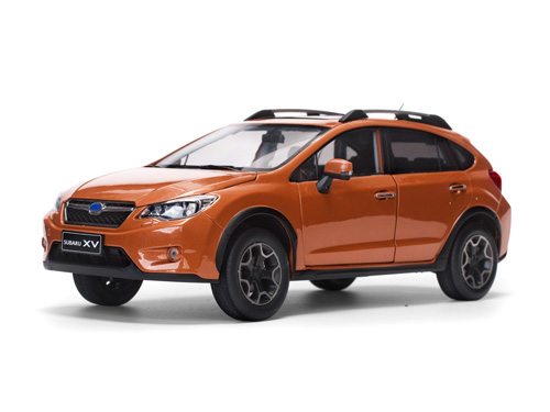 Sunstar 5571 1/18 2014 Subaru XV Tangerine Orange Pearl AO Box 4/under our desk