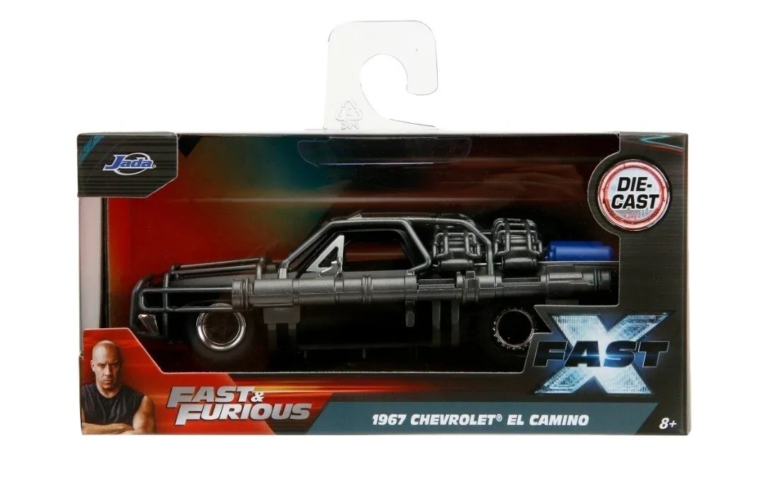 Jada 1/32 34733 1967 Chevy El Camino with Cannons Matt Black Fast X (2023) Movie Series