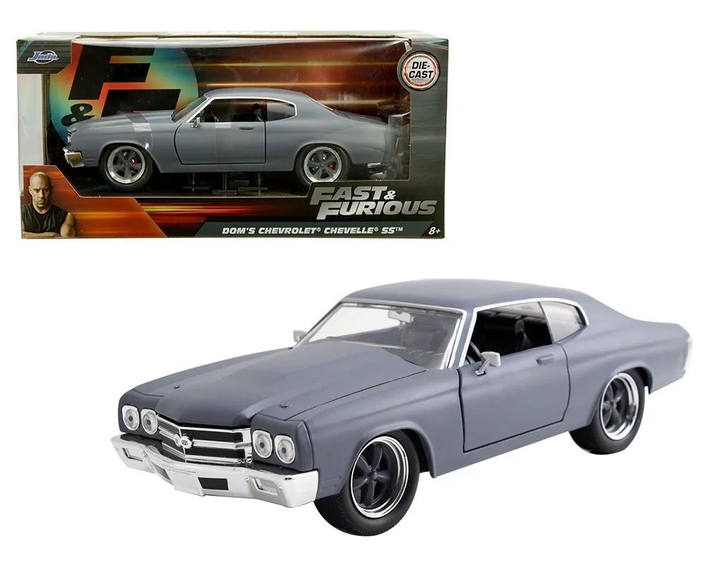 JADA 97835 1/24 FAST AND FURIOUS DOM'S CHEVROLET CHEVELLE SS MATT GRAY
