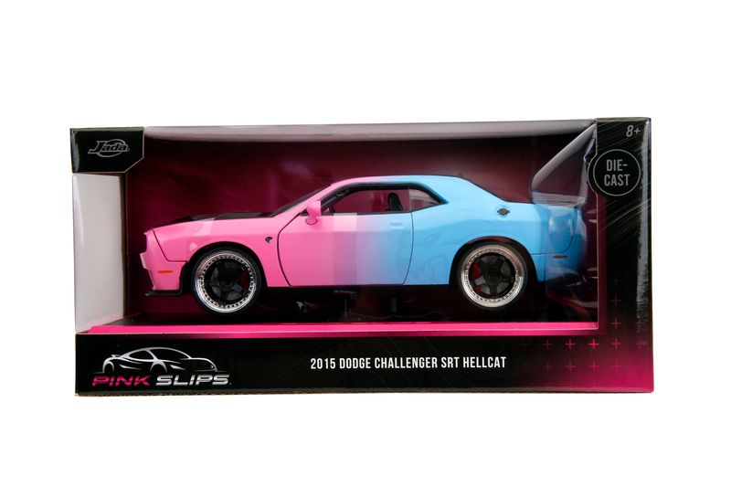 Jada 35064 1/24 2015 Dodge Challenger SRT Hellcat -Pink/Light Blue Gradient