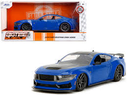 Jada 35276 Big Time Muscle 1/24 2024 Ford Mustang Dark Horse Blue Diecast Model