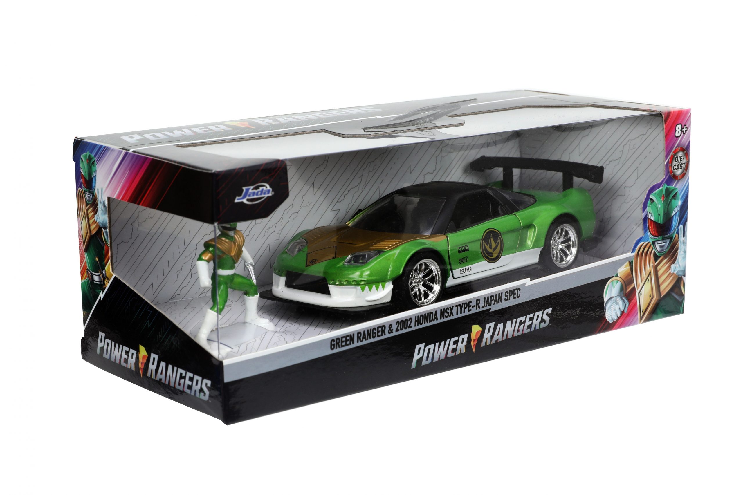 Jada 32871 1:32 Green Power Ranger With 2002 Honda NSX Type-R Japan Spec
