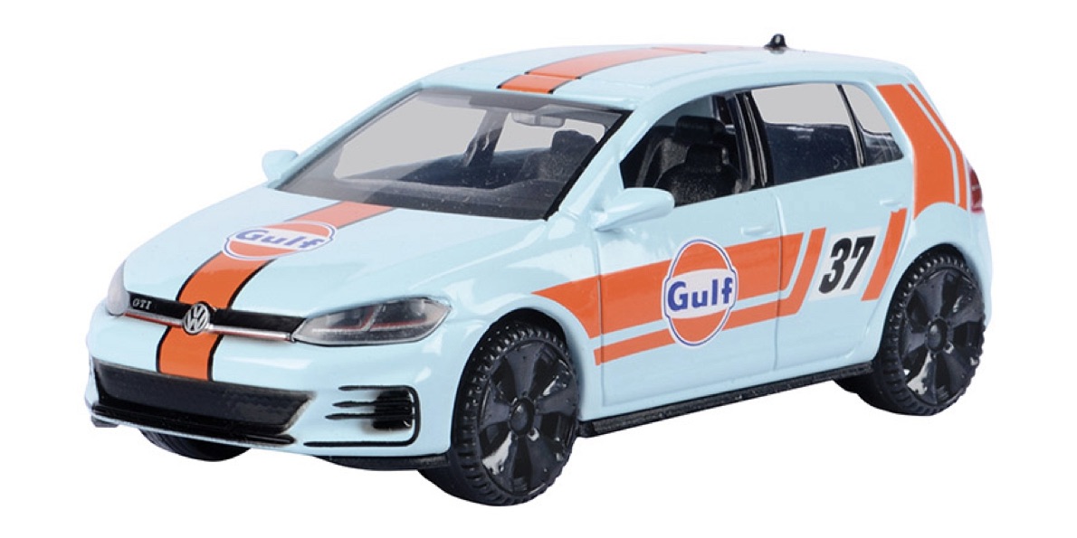 Motormax 79772 1:43 Gulf Series - 2017 Volkswagen Golf A7 GTI (GTI MK7) (B1-up)