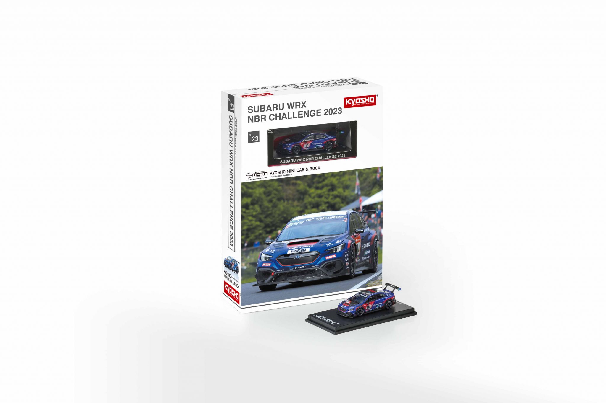 KYOSHO KS07129N23E MOTN LED SYSTEM 1:64 MINICAR BOOK SUBARU WRX NBR CHALLENGE 2023