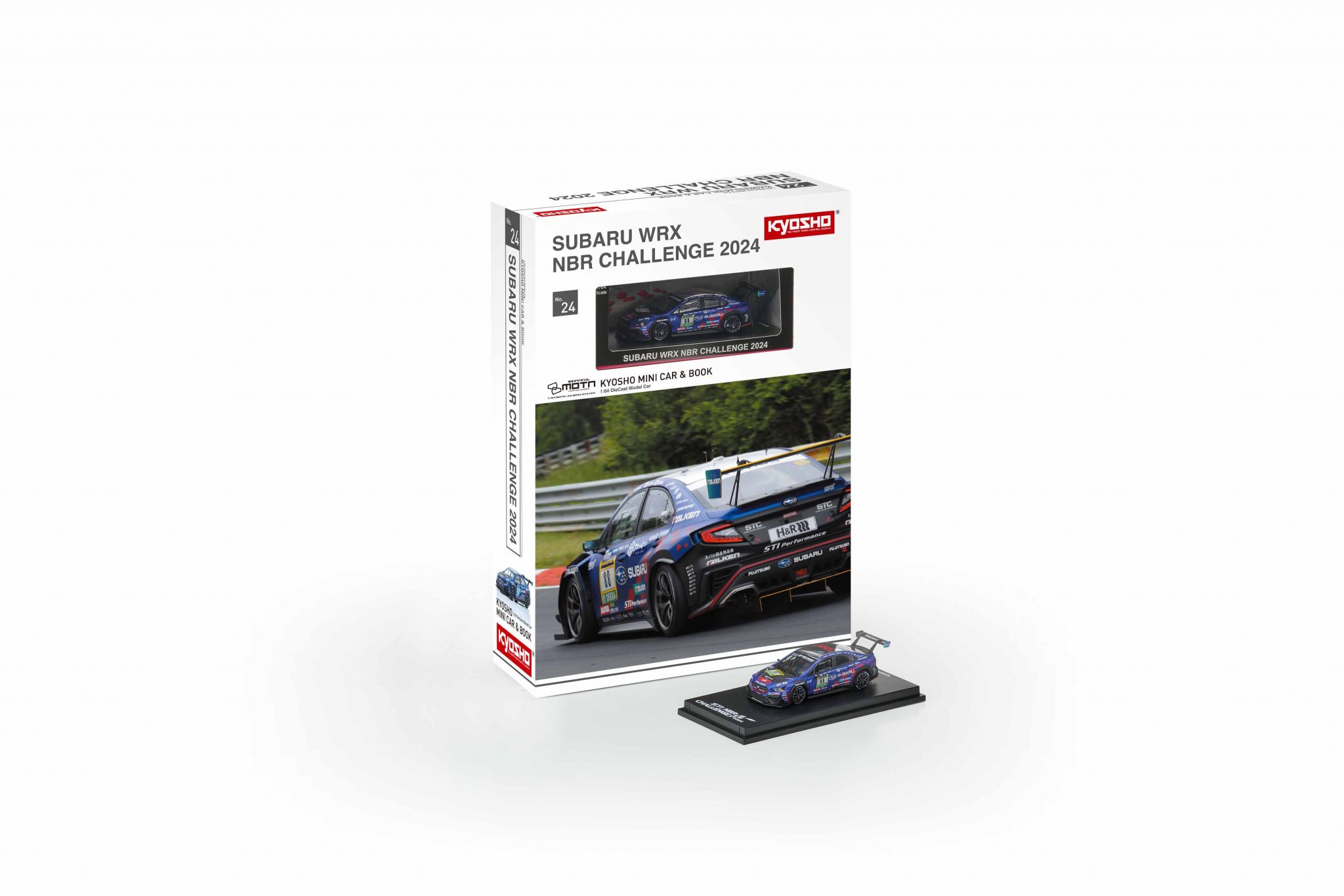 KYOSHO KS07129N24E MOTN LED SYSTEM 1:64 MINICAR BOOK SUBARU WRX NBR CHALLENGE 2024
