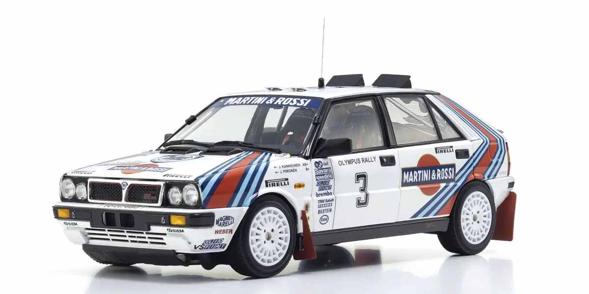 KYOSHO KS08960E 1:18 LANCIA DELTA HF 4WD OLYMPUS RALLY 1987 MARTINI ROSSI NR.3