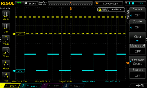 MSP430 Timer Tutorial Dual PWM example