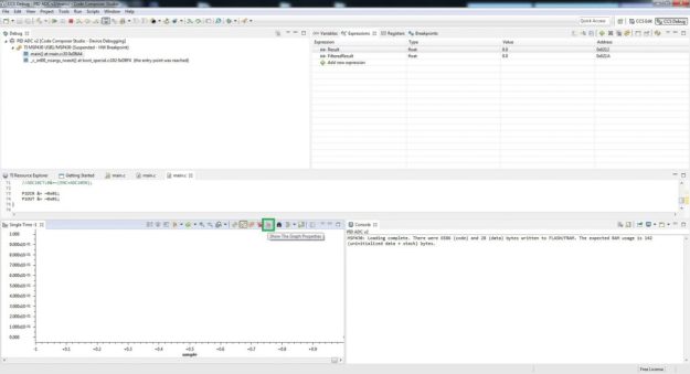 Code Composer Studio Graphing Tool Tutorial Graph Properties MSP430 Tiva C C2000