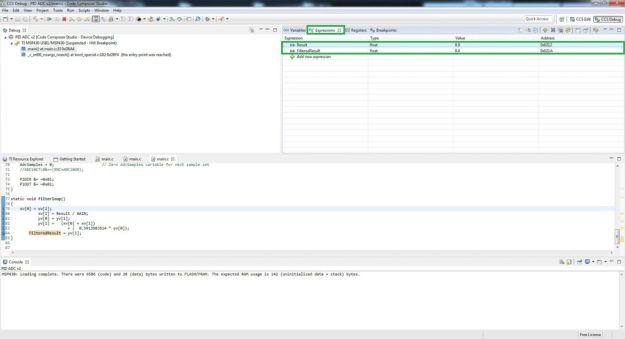 Code Composer Studio Graphing Tool Tutorial Watch Expression Visible MSP430 Tiva C C2000