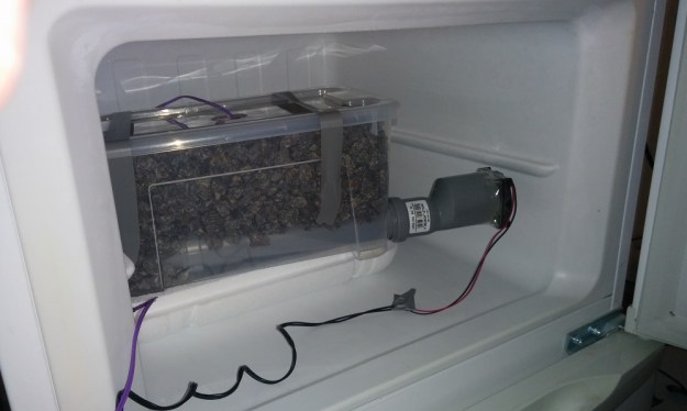 Greenhouse Heat sink Protoype Material Testing Freezer Test