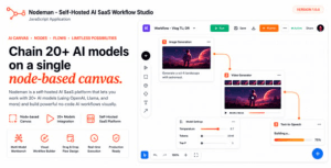 Nodeman - Self-Hosted AI SaaS Workflow Studio | JavaScript Application