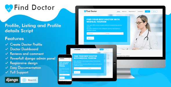 Find Doctor - Web Application using Django and ReactJS