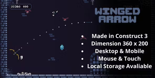 Winged Arrow - HTML5 Game (NOT C3P FILE)