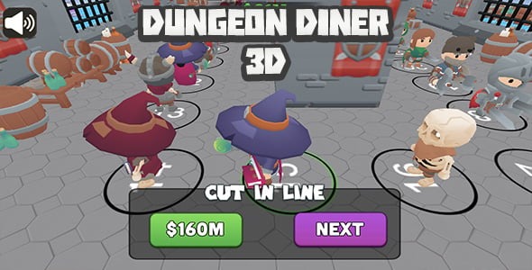 Dungeon Diner 3D – HTML5 Game – C3P