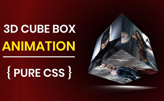 3D Cube Animation In HTML | Pure CSS3 | Code4education