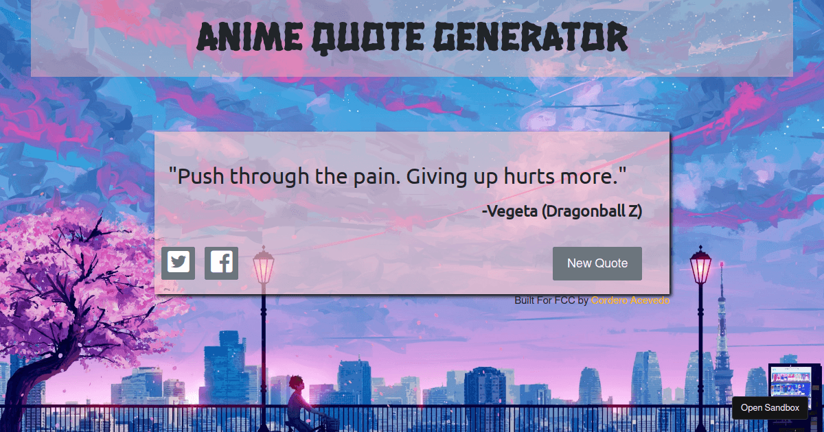 When resumed, the function … React Random Quote Generator Any Advice Project Feedback The Freecodecamp Forum