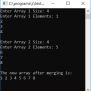 C Program To Merge Two Arrays