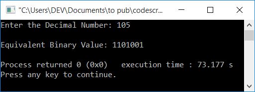 Convert Binary To Decimal Using C Stl Code Example Number stoi bin_string 0 2.