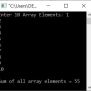 C++ Program To Find And Print The Sum Of Array Elements