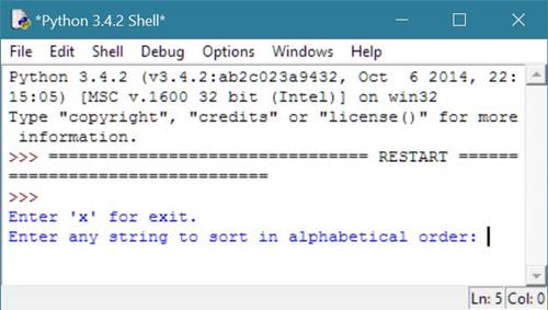 Position of c in english alphabets is, 3. Python Program To Sort String In Alphabetical Order