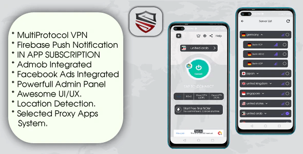 One VPN - With Admin Panel And Multi Protocol VPN App
