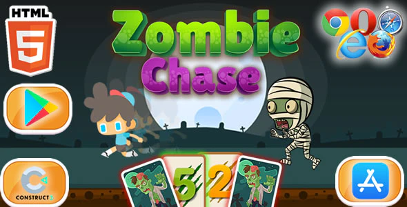Chase Zombie - HTML5 Game (Construct 3)