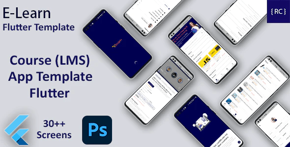 Online Learning App Template - LMS App - Online Course App Android + iOS Template - FLUTTER - ELearn