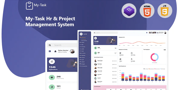Mytask - Hr, Project Management Admin Template