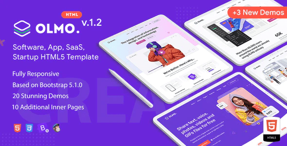 OLMO - Software & SaaS HTML5 Template