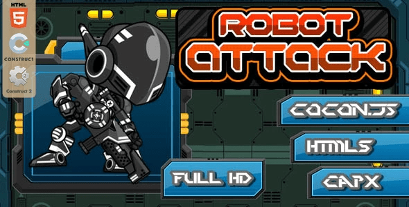 Robot Attack - Construct 2 - Construct 3 and Html5 Game
