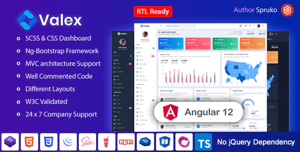 Valex – Angular Admin & Dashboard Template