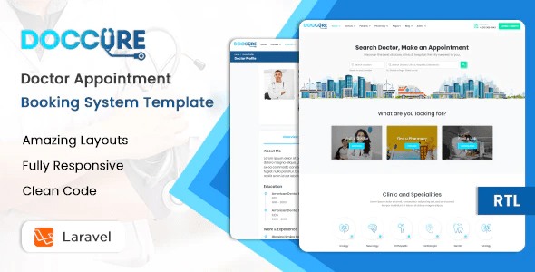 Doccure - Doctor Appointment Booking Management Directory System Template (Practo Clone) (Laravel)