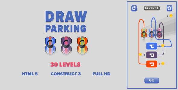 Draw Parking - HTML5 Game (Construct3)