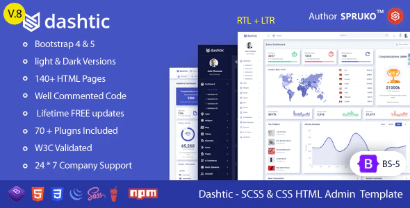 Dashtic – Django Admin & Dashboard Template