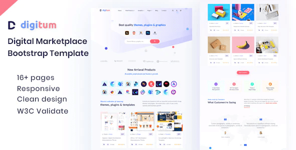 Digitum - Digital Marketplace html Template