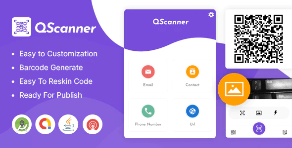 QScanner - Multipurpose QR Barcode Scanner & Generator - Admob - OneSignal Push Notification