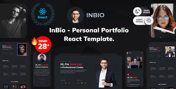 InBio - Personal Portfolio React Template