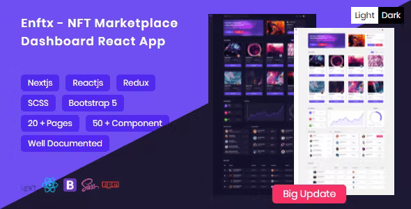 Enftx - NFT Marketplace Dashboard React App