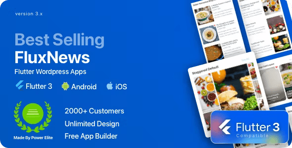 FluxNews - Flutter mobile app for WordPress