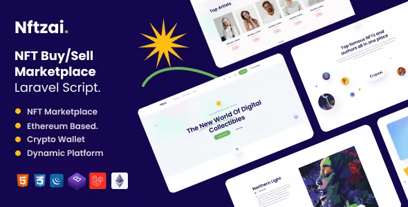 Nftzai - NFT Buy/Sell Marketplace Laravel Script
