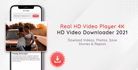 Real HD Video Projector 4K - HD Video Downloader - Android App + Admob Integration
