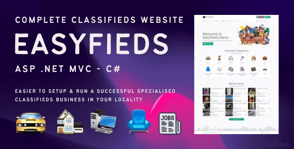 Classifieds Website Project in ASP .Net MVC C# - Easyfieds