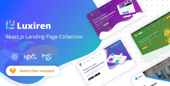 Luxiren - React Landing Page Collection
