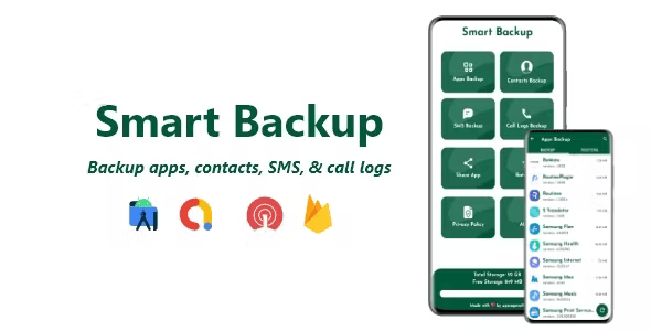 Smart Backup - Easy Backup & Restore - ADMOB, FIREBASE, ONESIGNAL