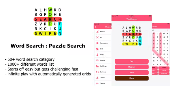 Word Search : Puzzle Search - Swift - Admob - Ready To Submit