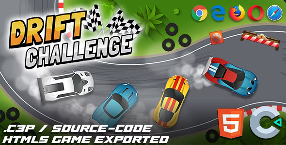 Drift Challenge HTML5 Game - With Construct 3 File