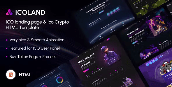 ICOLand - ICO landing page & ICO Crypto HTML Template