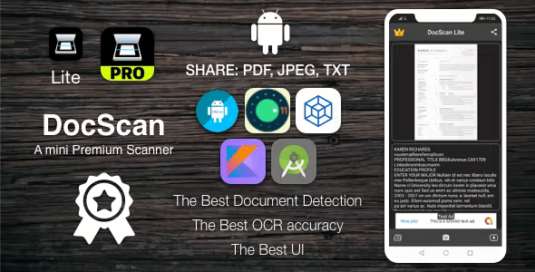 [TS] DocScan Android - A mini and Powerful mobile scanner (Admob, IAP, Push Notifications)
