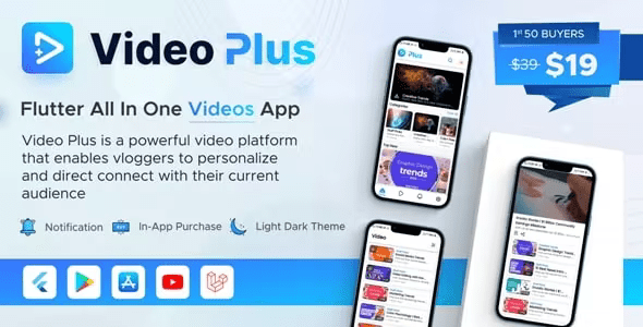 Video Plus - Flutter All In One Videos App with Laravel Admin Panel